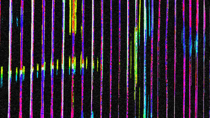 Glitch camera effect. Retro VHS background. Old video template. No signal. Static TV noise, bad TV signal.	