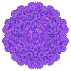 Asian colorful floral mandala. Vector ethnic circular ornament. Stylish design in vivid shades