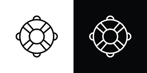 Lifebuoy icon in black. flat graphic vector icon © Vince