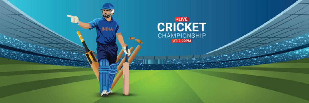 Cricket World Championship League Tournament Banner