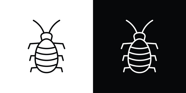 Louse icon in black. flat graphic vector icon
