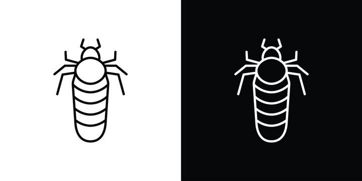 Louse icon in black. flat graphic vector icon