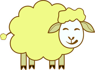 vector illustration of a sheep
