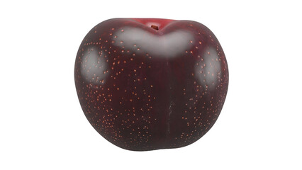A shiny red apple with a smooth surface, showcasing its vibrant color and natural texture.