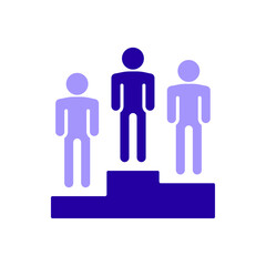 Icon a podium, isolated against a clean background.