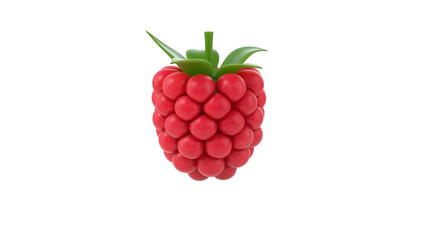 A vibrant, realistic illustration of a raspberry, showcasing its texture and color, perfect for food-related content.