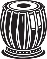 Silhouette  Indian Traditional Stylish Tabla