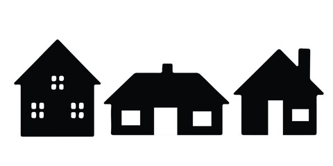 Web home flat icon for apps and websites