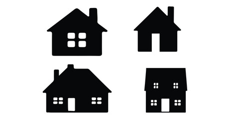 Web home flat icon for apps and websites