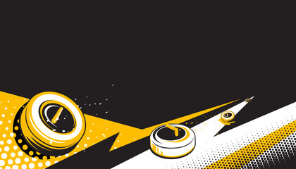 Abstract of curling sport background. Sports concept

