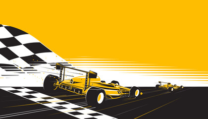 Motorsport car racing background design. Sports race concept

