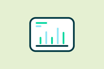 Graph icon. icon related to UI elements. suitable for web site, app, user interfaces,element, printable etc. flat line icon style. simple vector design editable