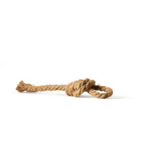 A knotted rope, commonly used for play or training purposes in various activities.