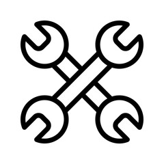 Wrench icon Isolated flat vector in outline icon eps 10