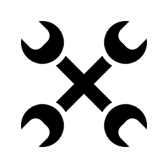 Wrench icon Isolated flat vector in outline icon eps 10