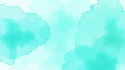 Obraz premium Abstract watercolor paint background in shades of teal