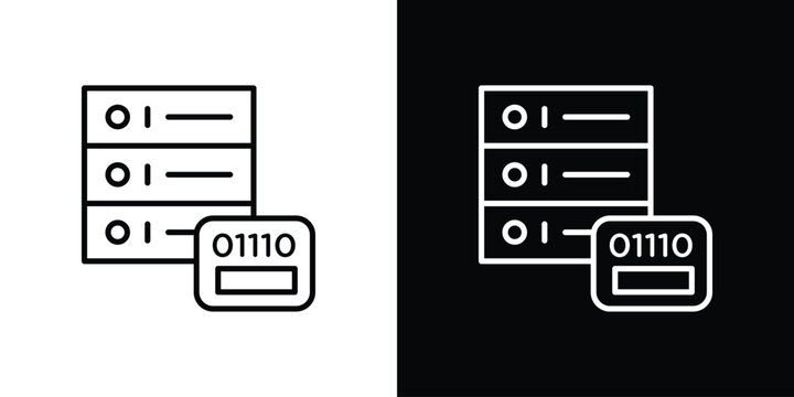 Master data icon in black. flat graphic vector icon