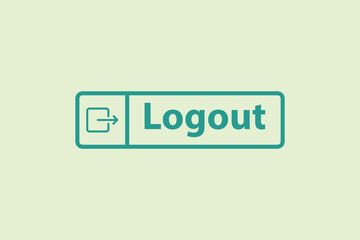 Logout icon. icon related to UI elements. suitable for web site, app, user interfaces,element, printable etc. line icon style. simple vector design editable