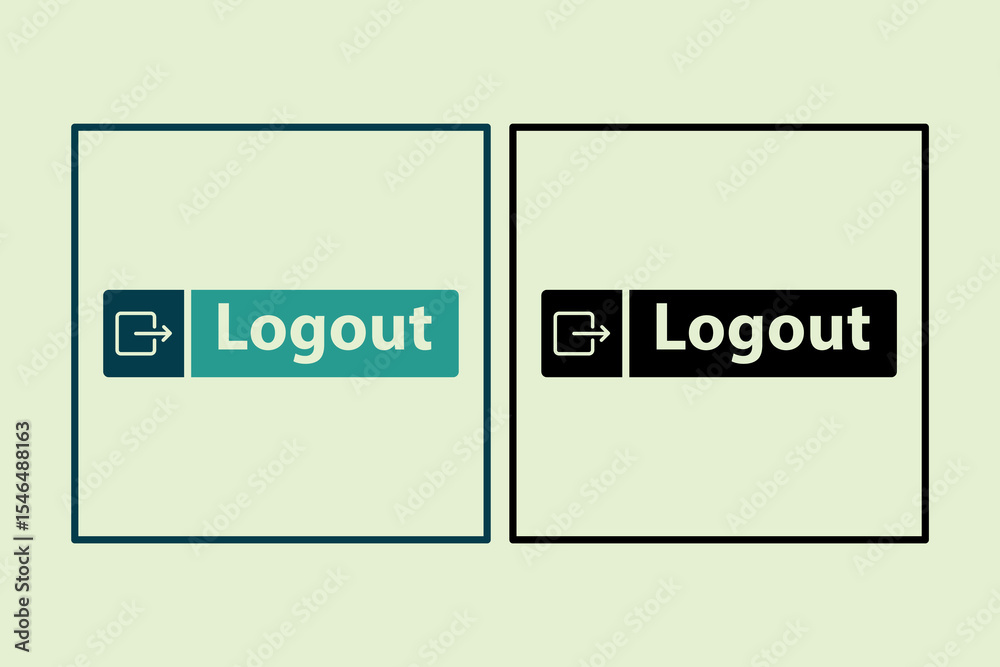 Poster logout icon. icon related to ui elements. suitable for web site, app, user interfaces,element, print