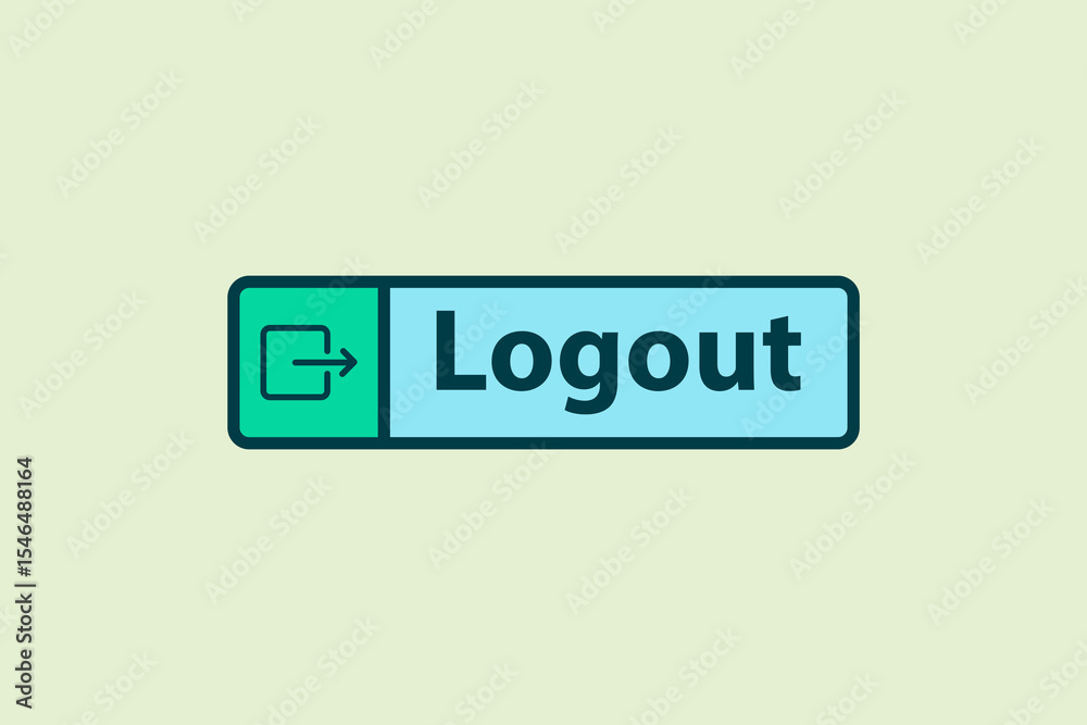Poster logout icon. icon related to ui elements. suitable for web site, app, user interfaces,element, print