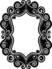 Elegant Black and White Ornate Frame Design,  Perfect for Invitations or Certificates