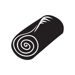 Burrito and Wrap Silhouette Vector Symbol Mexican Street Food Icon