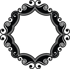 Elegant Black and White Decorative Frame Border