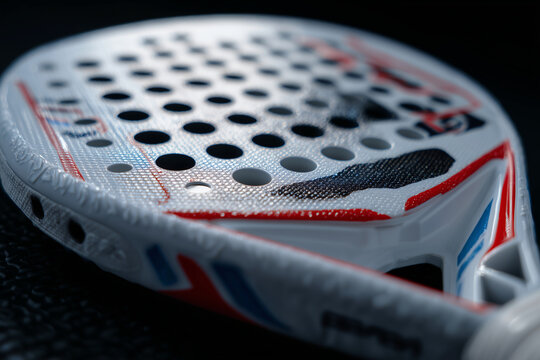 Closeup view of a paddle racket. Sport, health, youth and leisure concept. Sporty equipment. - Powered by Adobe