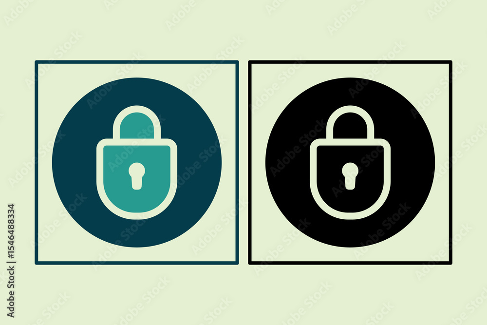 Poster lock icon. icon related to ui elements. suitable for web site, app, user interfaces,element, printab