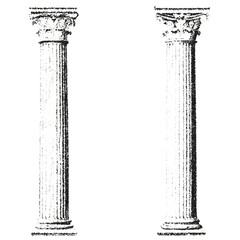 Damaged antique column with stipple effect