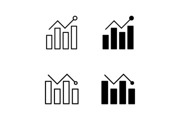 loss chart and up chart icon Isolated flat vector in outline icon set eps 10
