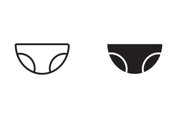 Underpants icon. icon vector icon. black line vector. set icon
