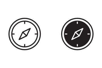 compass icon Isolated flat vector in outline icon set eps 10