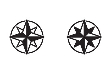 compass icon Isolated flat vector in outline icon set eps 10