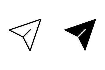 Paper airplane icon. icon vector icon. black line vector. set icon