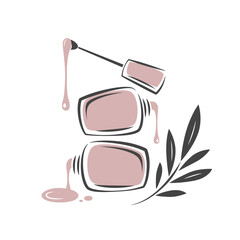 Nail polish. Beauty salon, Nail studio. Vector illustration