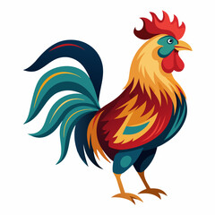 rooster isolated on white background