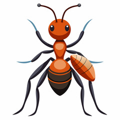 vector illustration of cartoon bee
