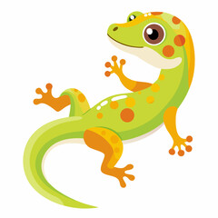 cartoon frog on white