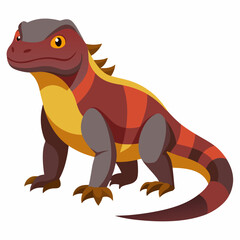 vector illustration of a cartoon lizard