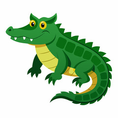 Fototapeta premium vector illustration of cartoon crocodile