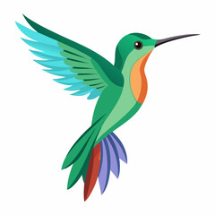 Obraz premium hummingbird and flower