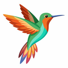hummingbird and flower