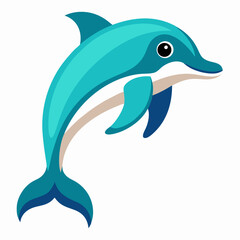 Fototapeta premium dolphin isolated on white background