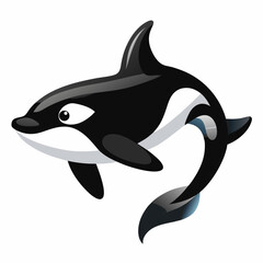 Obraz premium dolphin isolated on white background