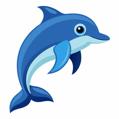 Fototapeta premium dolphin isolated on white background