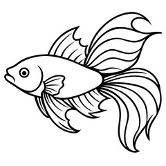 Betta line art vector