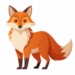 Obraz premium red fox cartoon