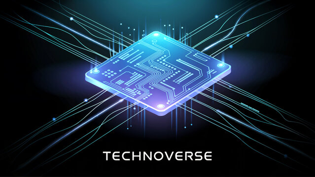 Abstract futuristic circuit board technology