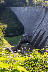 Power Cascade Industrial Dam Water Release in Motion